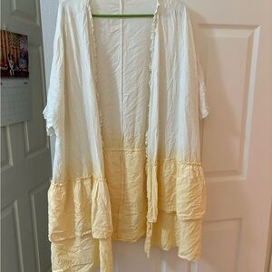 Maurices Cream Open Front Kimono